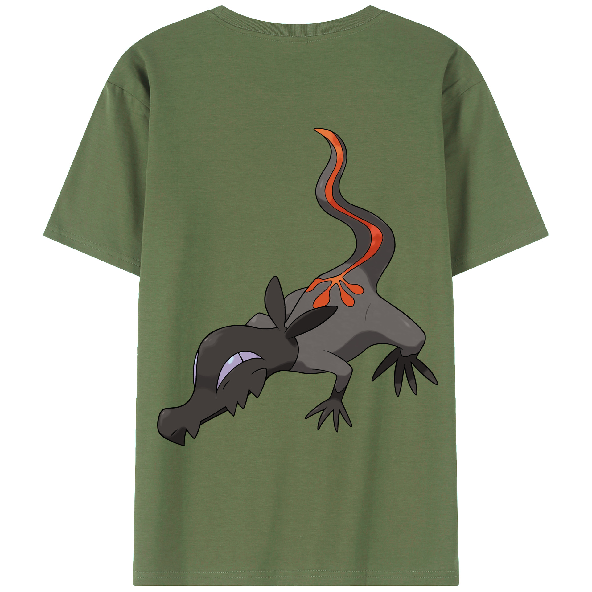 （画像用） ポケットモンスター Pokémon 綿100％ メンズ半袖Tシャツ（バックプリント） 通気性